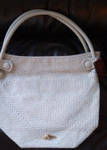Elliot Luca New  white pig leather hobo purse